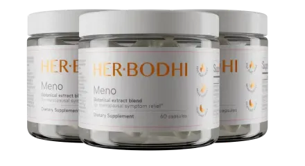 Her Bodhi supplement bottles